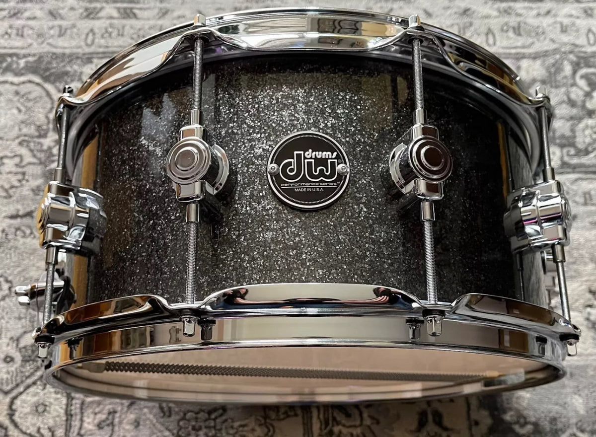 DW Performance Series 14 x 6.5 Snare Drum Pewter Sparkle
