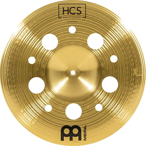 Meinl Cymbals 16” Trash China with Holes – HCS Traditional Finish Brass