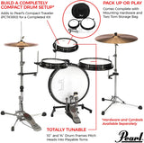 Pearl Compact Traveler Drum Set Rack Tom (PCTK1014)