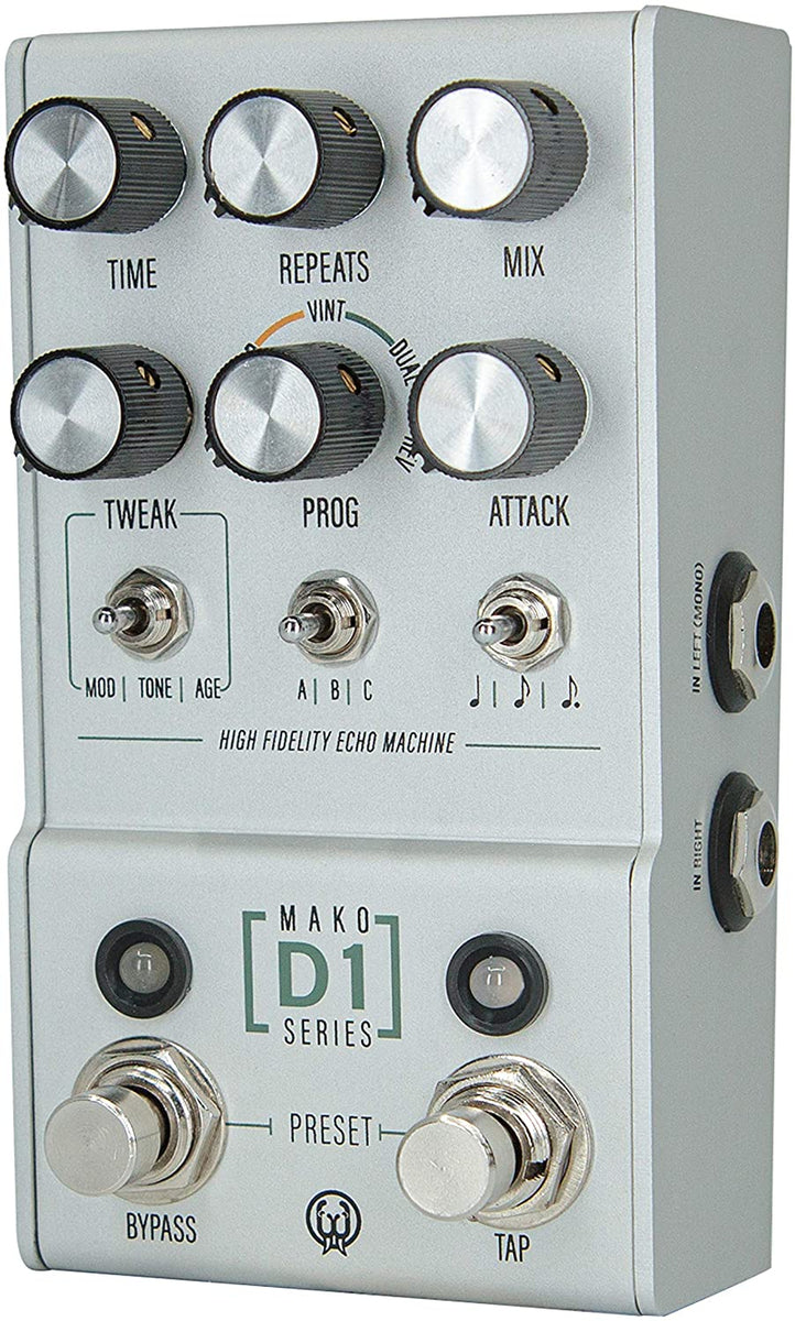 Walrus Audio MAKO Series D1 High-Fidelity Stereo Delay Pedal (900