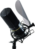 MXL Mics Multi-Pattern Condenser Microphone, XLR Connector, Black & Gold (770X)