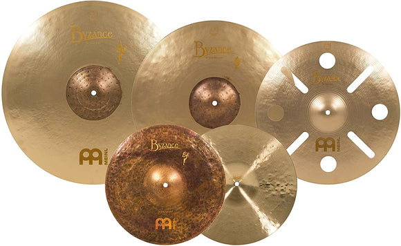 Meinl Cymbals (BV-480+B16TRC) Byzance Vintage Series Benny Greb Sand Cymbal Box Set Pack with FREE 16