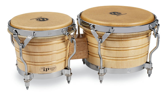 Latin Percussion LP201A-3 Bongo Drum, Natural/Chrome