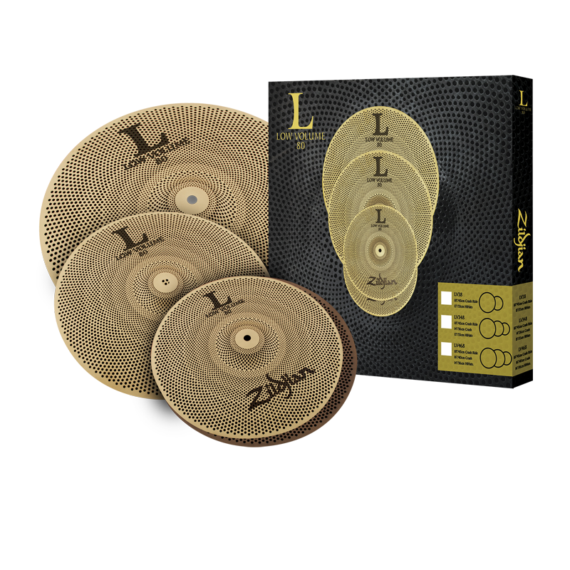 Zildjian L80 Low Volume Cymbal Pack Set LV468 14/16/18 – Mugan