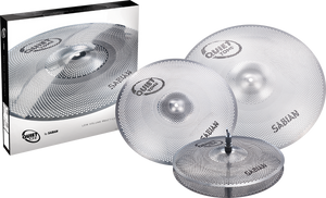 Sabian Quiet Tone Practice Cymbals Set 14” Hi-Hats 16” Crash 20” Ride (QTPC503)