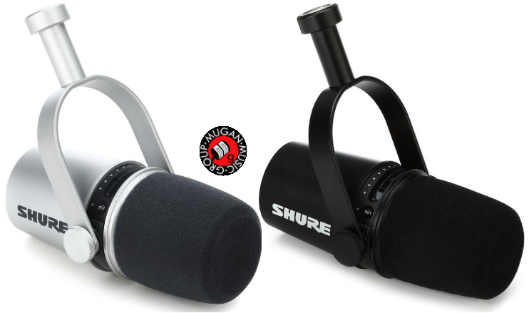 Shure MV7 Podcast USB/XLR Microphone (Silver / Black) – Mugan