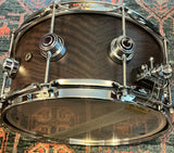 DW Collectors Exotic 6.5 X 14 Snare Drum - Smoked Figured Eucalyptus, Natural Satin