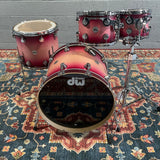 DW Collector's Maple Satin Cherry Burst Drum Set - 22,10,12,16