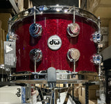 DW Collector's SSC Maple Finish Ply Snare Drum - 14 x 8, Ruby Glass