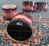 DW Collector's Maple Satin Cherry Burst Drum Set - 22,10,12,16