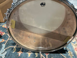 DW Collector’s Exotic 6.5 X 14 Snare Drum - Natural To Teal Seafoam Fade Over White Ash Swirl