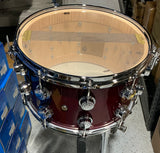DW Collector's SSC Maple Finish Ply Snare Drum - 14 x 8, Ruby Glass