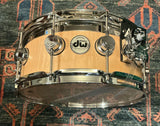 DW Collector’s Series Top Edge Snare Drum, Natural Satin Oil, 6”x14”