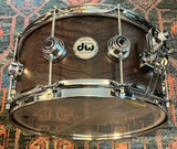 DW Collectors Exotic 6.5 X 14 Snare Drum - Smoked Figured Eucalyptus, Natural Satin