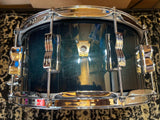 Ludwig 6.5" x 14" Classic Maple Custom Snare Drum - Aqua Burst w/Chrome
