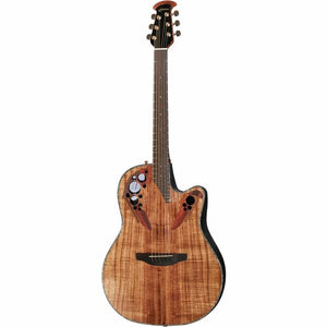 Ovation Celebrity Elite Acoustic-Electric Guitar Figured Koa CE44P-FKOA
