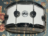 DW Collectors Series 6.5x14 SSC Maple Snare Drum - Solid White W/Black Nickel HW