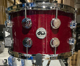 DW Collector's SSC Maple Finish Ply Snare Drum - 14 x 8, Ruby Glass