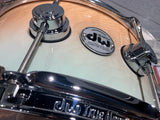 DW Collector’s Exotic 6.5 X 14 Snare Drum - Natural To Teal Seafoam Fade Over White Ash Swirl