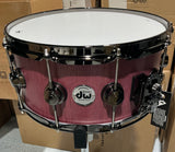 DW Collector's 6.5x14" Purpleheart Snare Drum - Natural Satin Oil W/BN HW