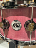 DW Collector's 6.5x14" Purpleheart Snare Drum - Natural Satin Oil W/BN HW
