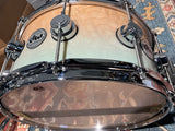 DW Collector’s Exotic 6.5 X 14 Snare Drum - Natural To Teal Seafoam Fade Over White Ash Swirl