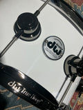 DW Collectors Series 6.5x14 SSC Maple Snare Drum - Solid White W/Black Nickel HW