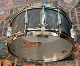 Gretsch USA BroadKaster 6.5x14 Snare Drum - Black Satin Flame