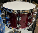 DW Collector's SSC Maple Finish Ply Snare Drum - 14 x 8, Ruby Glass