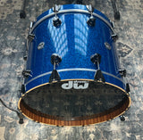 DW Collector’s Series Maple/Mahogany 5 Pc Drum Kit - Blue Glass W/BN HW