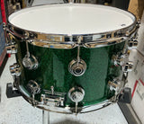 DW Collector's Series 8x14 SSC Maple Snare Drum - Green Glass W/Chrome HW