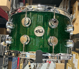 DW Collector's Series 8x14 SSC Maple Snare Drum - Green Glass W/Chrome HW