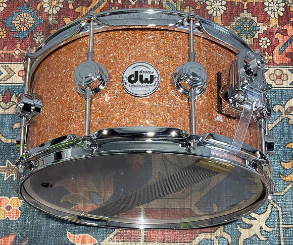 DW Collectors Series 6.5x14 Maple/Mahogany Snare Drum - Champagne Glass - Champagne Glass