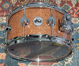DW Collectors Series 6.5x14 Maple/Mahogany Snare Drum - Champagne Glass - Champagne Glass
