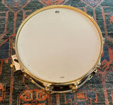 Dw Collectors 6.5 x 14 Aluminum 3mm Snare Drum - Black Powder Coated w/Gold Hw