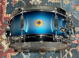 Slingerland Radio King Solid Maple Snare Drum, 5.5 X 14, Blue and Silver Lacquer