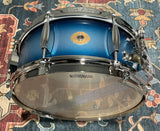 Slingerland Radio King Solid Maple Snare Drum, 5.5 X 14, Blue and Silver Lacquer