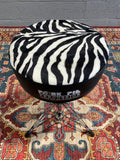 Pork Pie Percussion Round Drum Throne - Black with Zebra Print