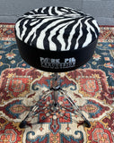 Pork Pie Percussion Round Drum Throne - Black with Zebra Print