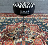 Pork Pie Percussion Round Drum Throne - Black with Zebra Print