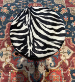 Pork Pie Percussion Round Drum Throne - Black with Zebra Print