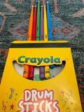 Zildjian x Crayola Pack, 6 Kids Drumsticks with Practice Pad