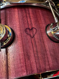 DW 6.5" x 14" Collector's Series Pure PurpleHeart Shell Snare Drum