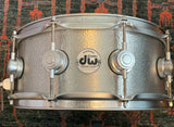 DW 14x5.5 Collector's Series Aluminum 3mm Snare Drum Satin Chrome HW