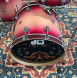DW Collector's Maple Satin Cherry Burst Drum Set - 22,10,12,16