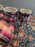 DW Collector's Maple Satin Cherry Burst Drum Set - 22,10,12,16