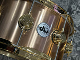 DW Brushed Bronze Snare Drum 6.5x14” Gold Hardware