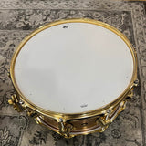 DW Brushed Bronze Snare Drum 6.5x14” Gold Hardware