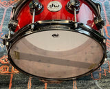 DW Collector’s Exotic 6.5 x 14 Snare Drum - Mapa Burl Red to Candy Black Burst