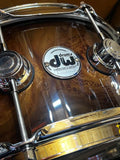 DW 6.5" x 14" Collector's Series Maple Shell Snare Drum - Toasted Black Edges over Elm Burl w/ Chrome Hardware